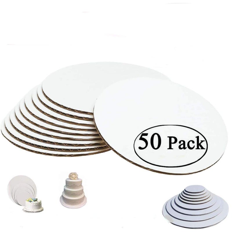 Pizety 9 Inch Cake Circles (Pack of 50) â€“ Round Corrugated Cardboard Cake Boards â€“ Greaseproof, Food Safe, Heavy Duty Disposable Bases for Baking, Pizza & Pies - Image 4